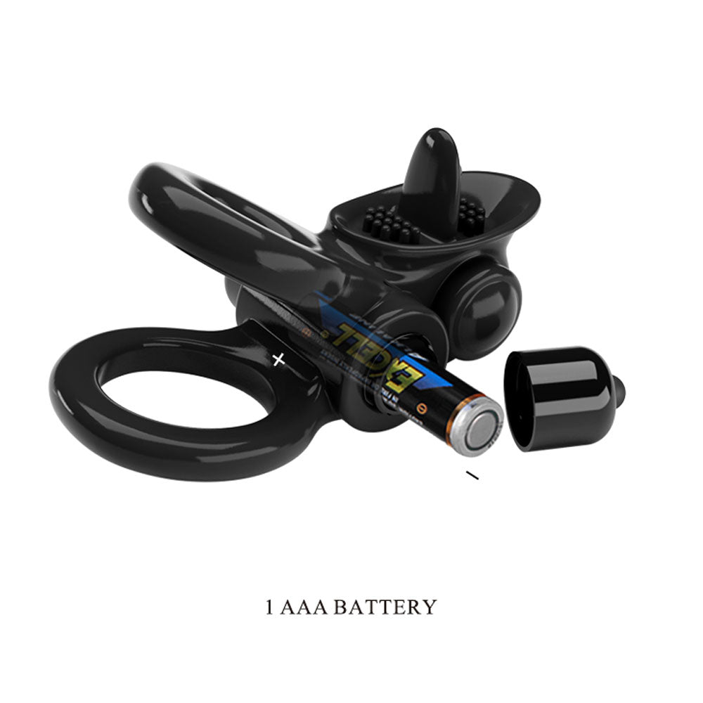 Anel Peniano Duplo com Vibrador Passionate Ring Pretty Love