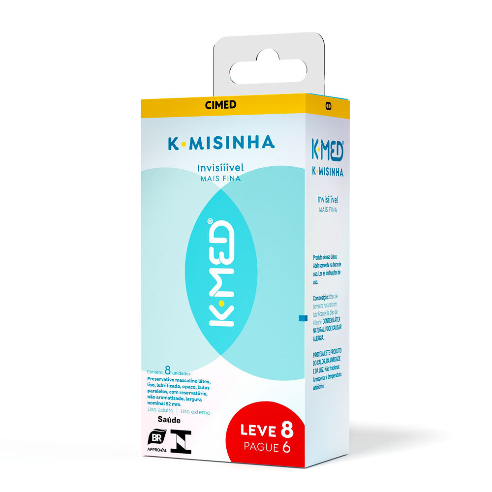 Preservativo K-Med K-Misinha Lubrificado Invisível Mais Fina