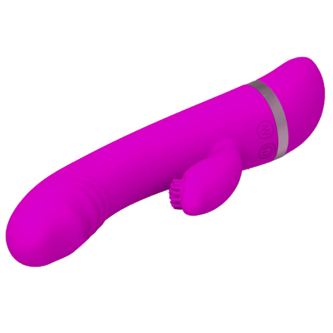 Vibrador de Silicone David com Plug Lateral 19,5 cm x 3,5 cm - Coleção Pretty Love