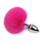 Plug Anal em Metal com Pompom - P