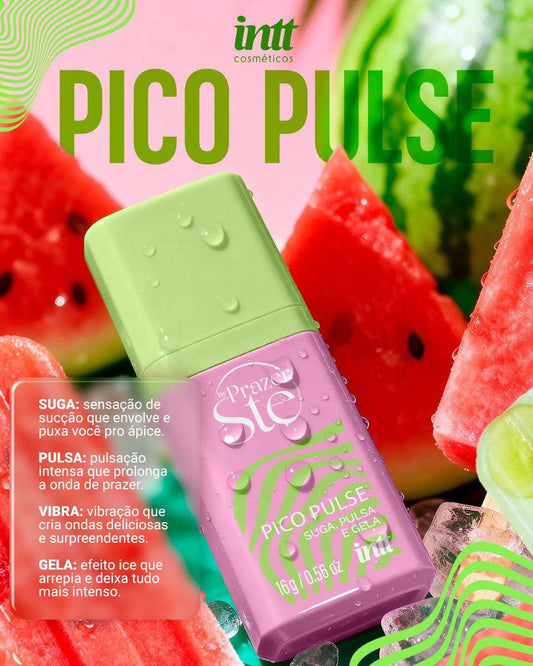Pico Pulse Melancia Gel Suga Vibra Pulsa 16G Intt