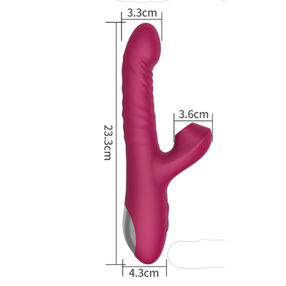 Vibrador ponto G com estimulador clitoriano de pulsação