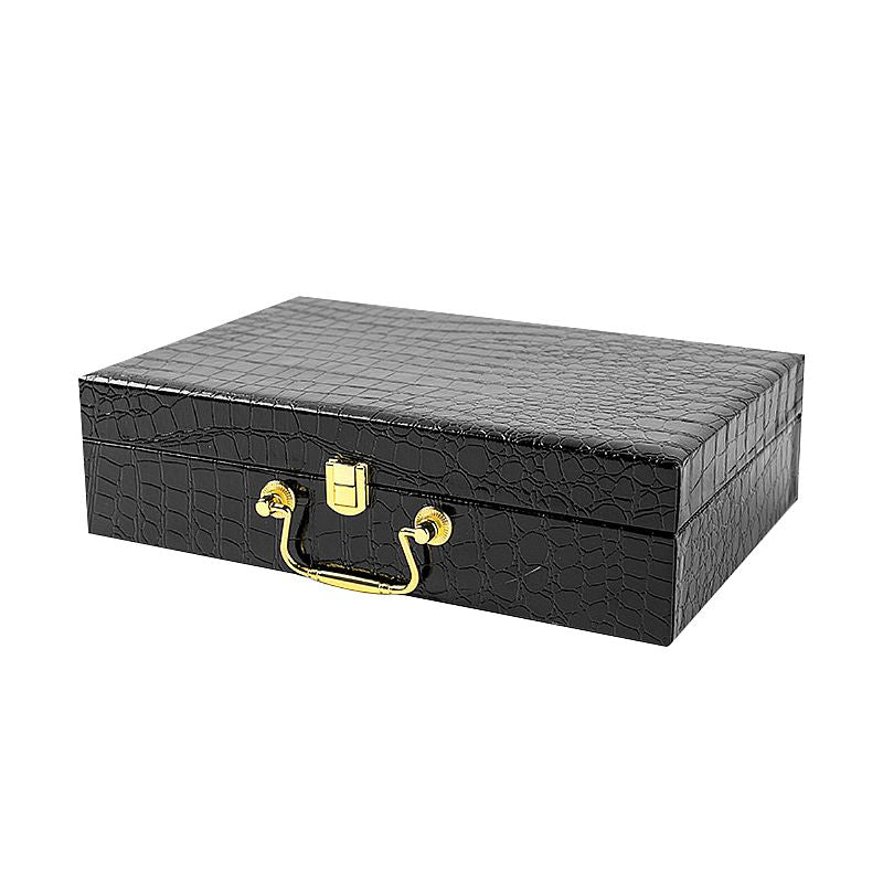 Kit Maleta Sado de Luxo com Algema, Tornozeleira com Corrente, Venda e Chicote