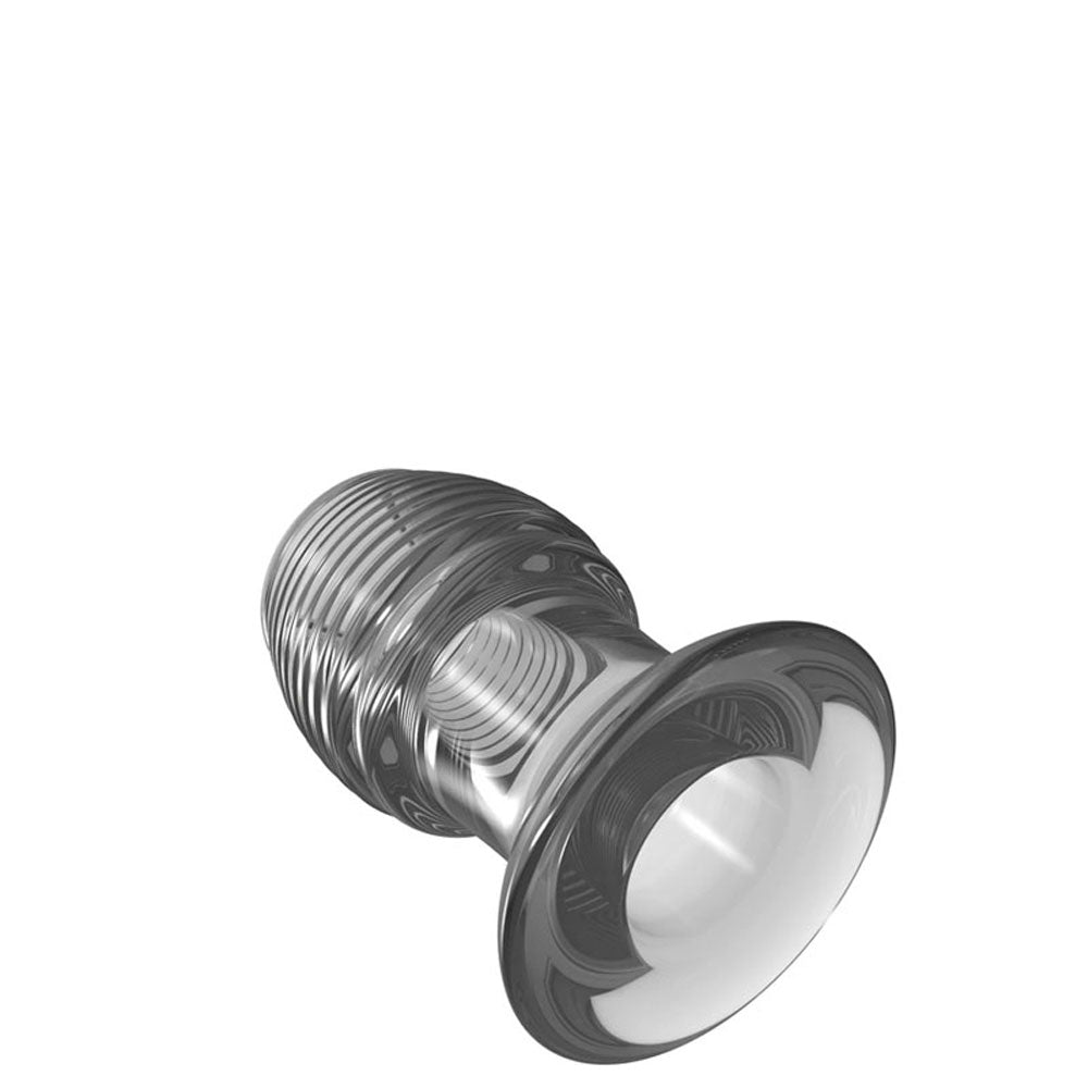 Plug Anal Tipo Túnel com Ranhuras de Silicone - Grande