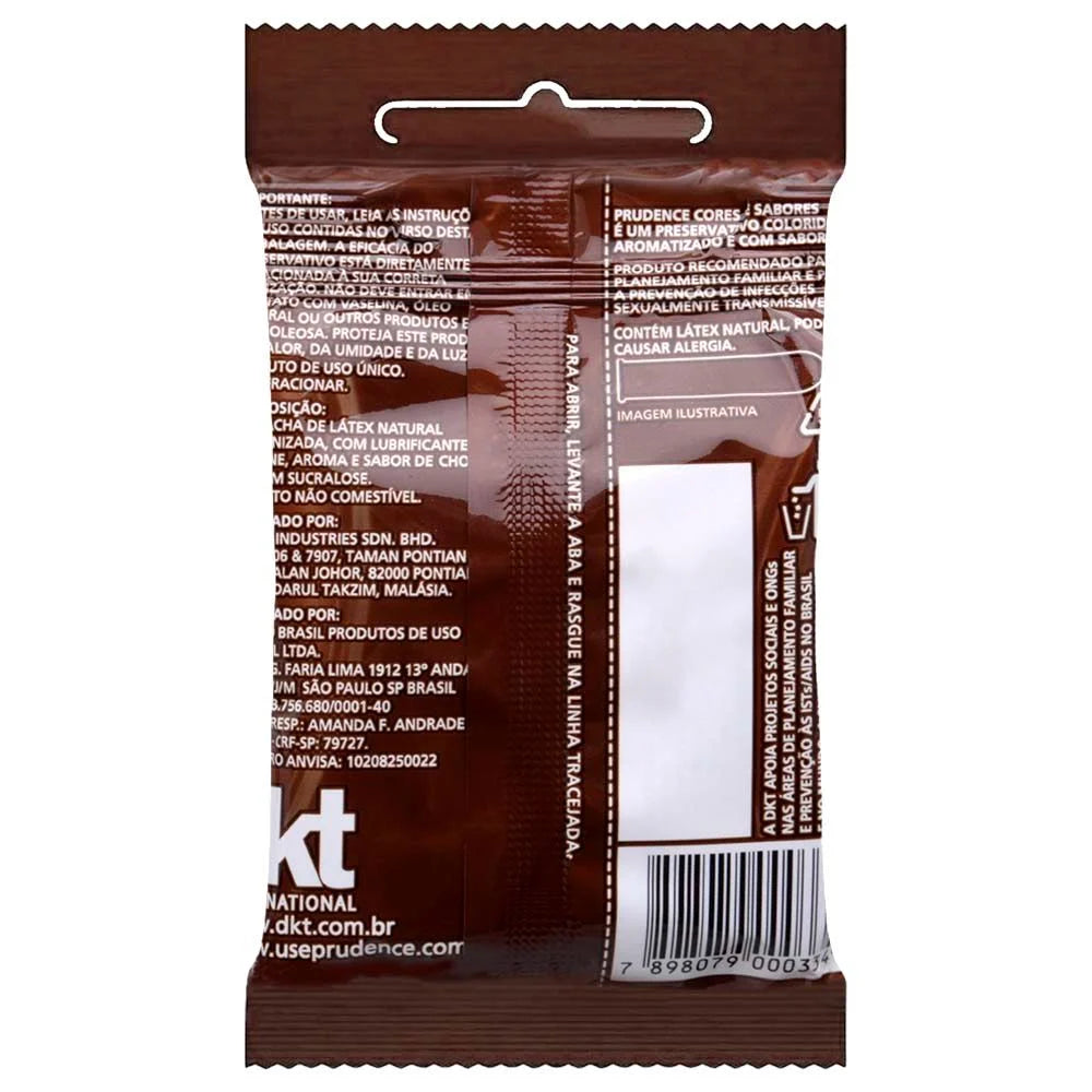 Preservativo Chocolate Prudence com 3 Unidades