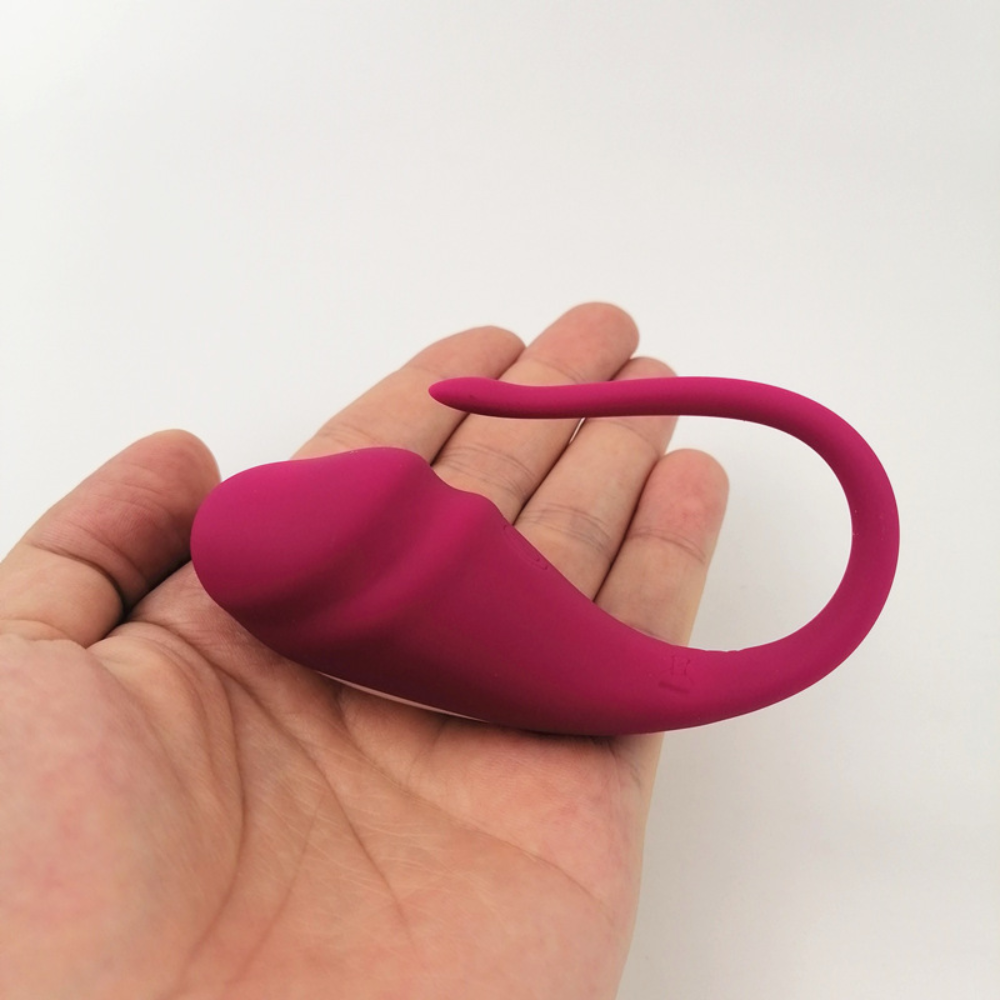 Vibrador de casal em formato de glande por aplicativo