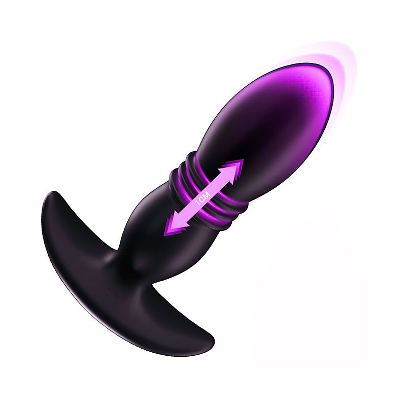 Plug Anal com vibrador e vai e vem