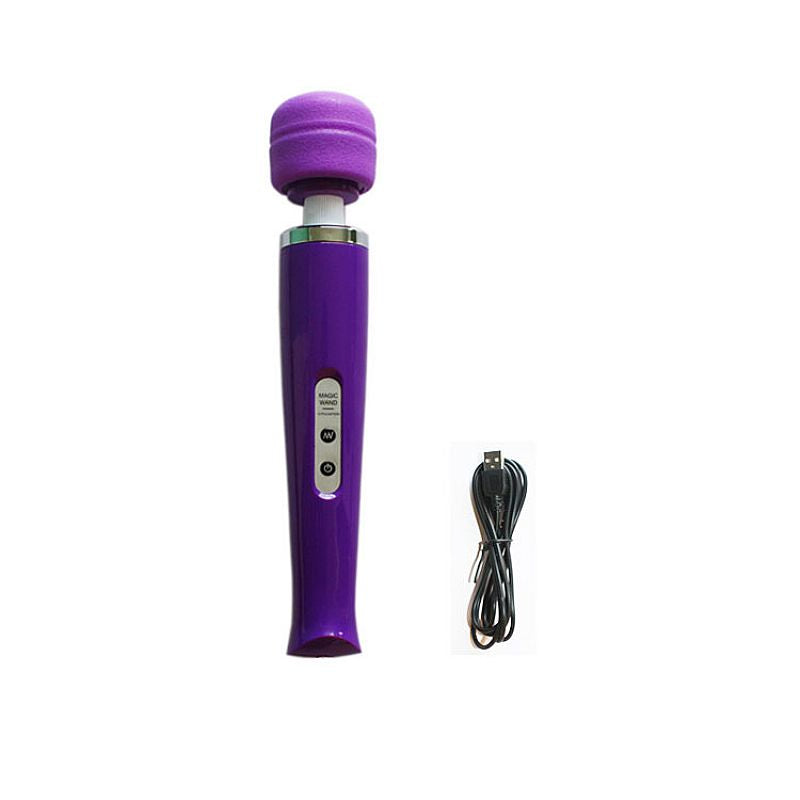 Varinha Mágica Massageador Recarregável 10 vibrações com Cabeça Flexível