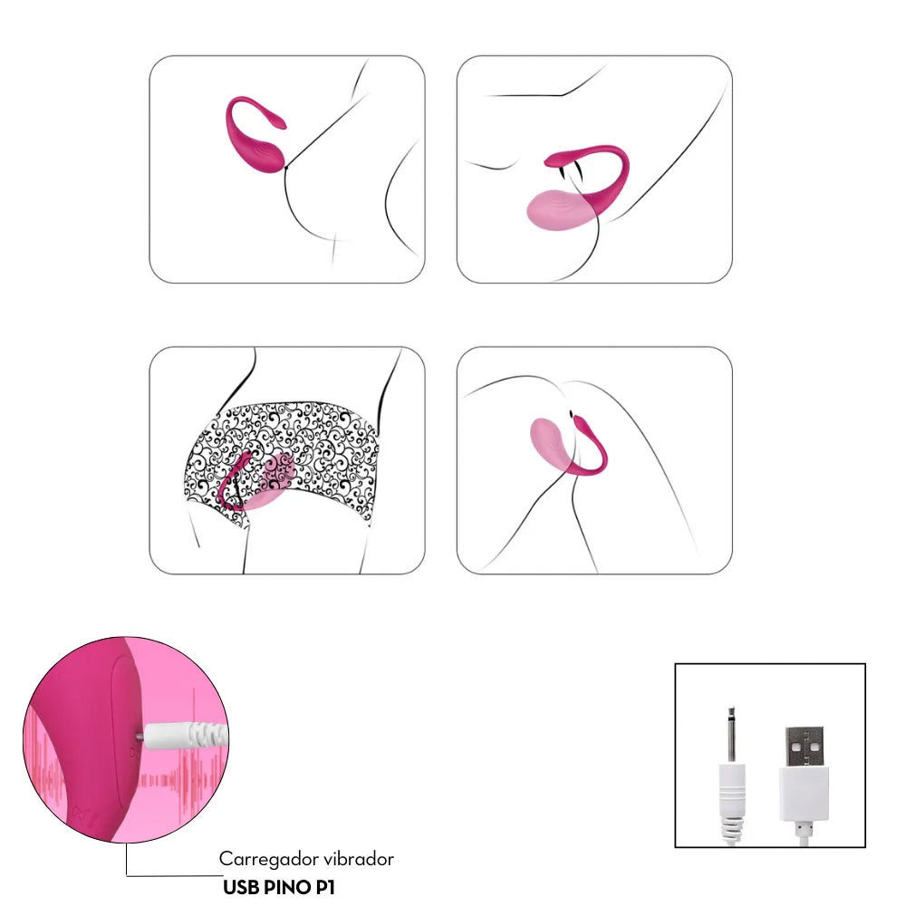 Vibrador de Casal Gota Controlado por Aplicativo