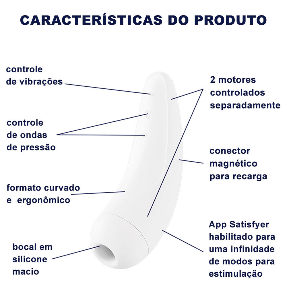 Sugador de Clitóris com Sucção Satisfyer Curvy 2+ Branco