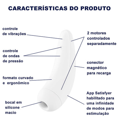 Sugador de Clitóris com Sucção Satisfyer Curvy 2+ Branco