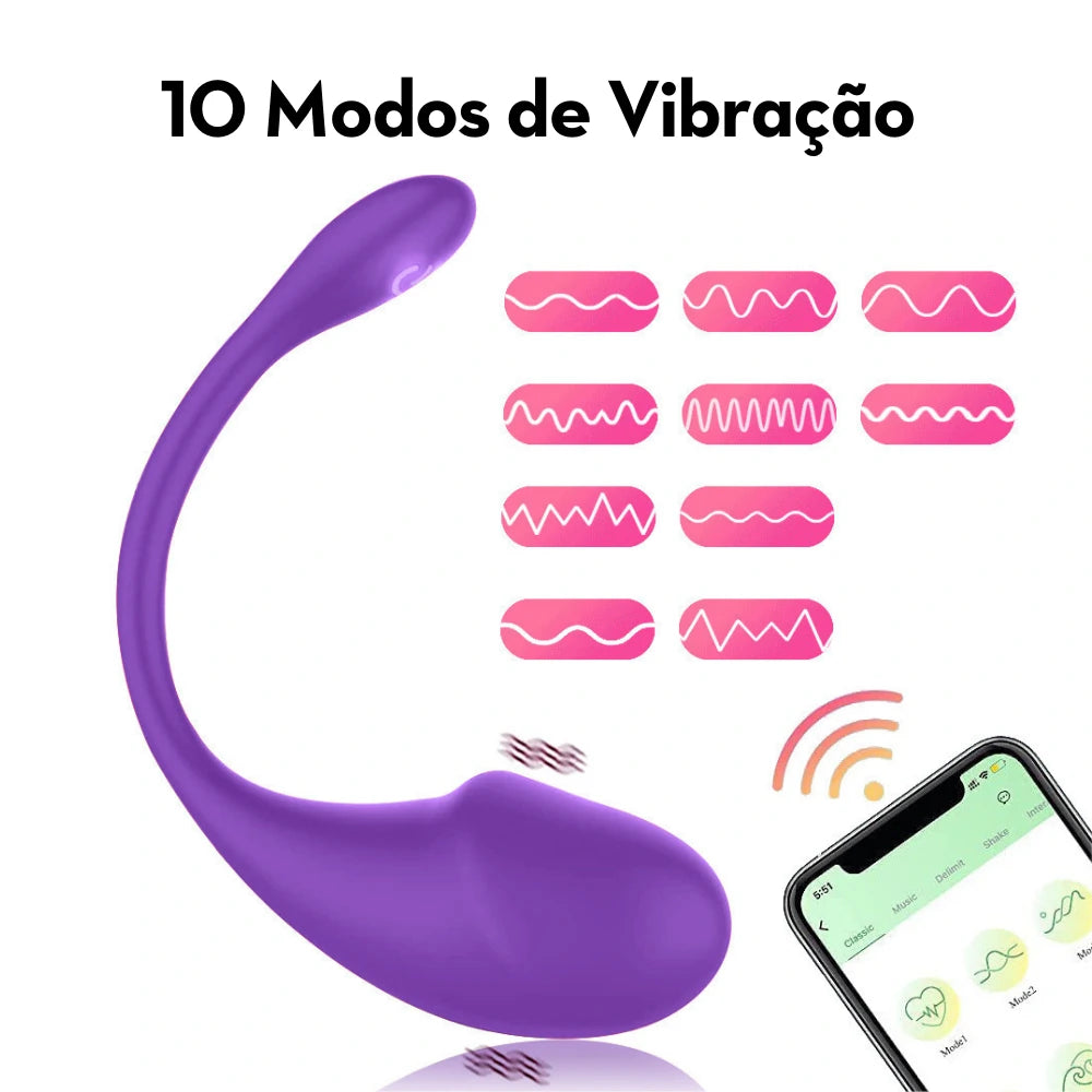 Vibrador em Formato de Glande por Aplicativo