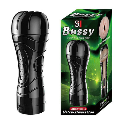 Masturbador Vagina em Cyberskin com Vibrador - Mini Lanterna 20,4 x 7,8cm