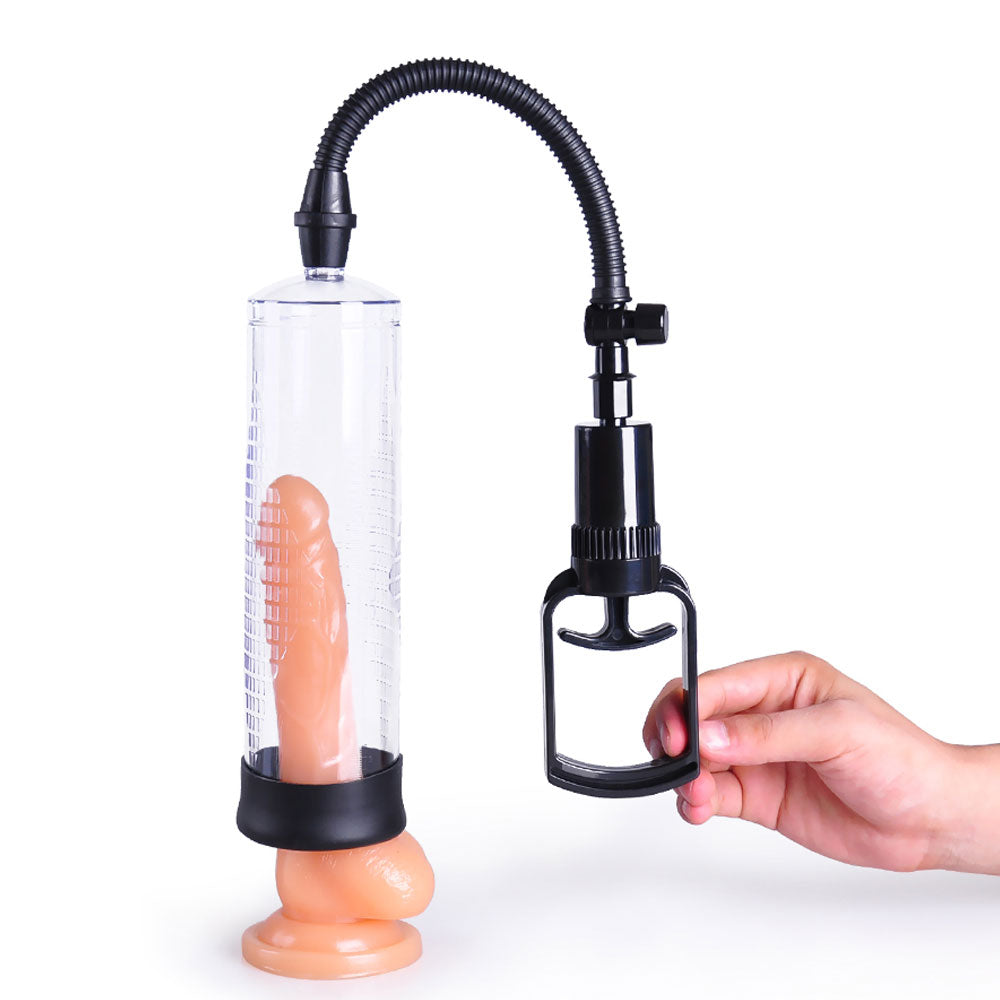 Bomba Peniana Manual com Controle de Pressão e Mangueira Flexível