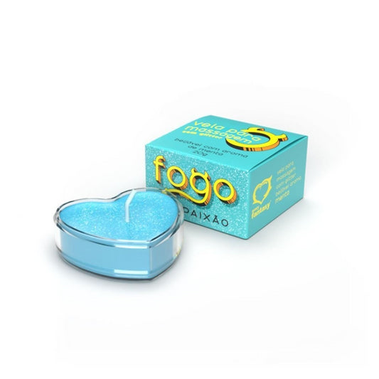 Vela Beijável para massagem com glitter Menta 20g Sexy Fantasy