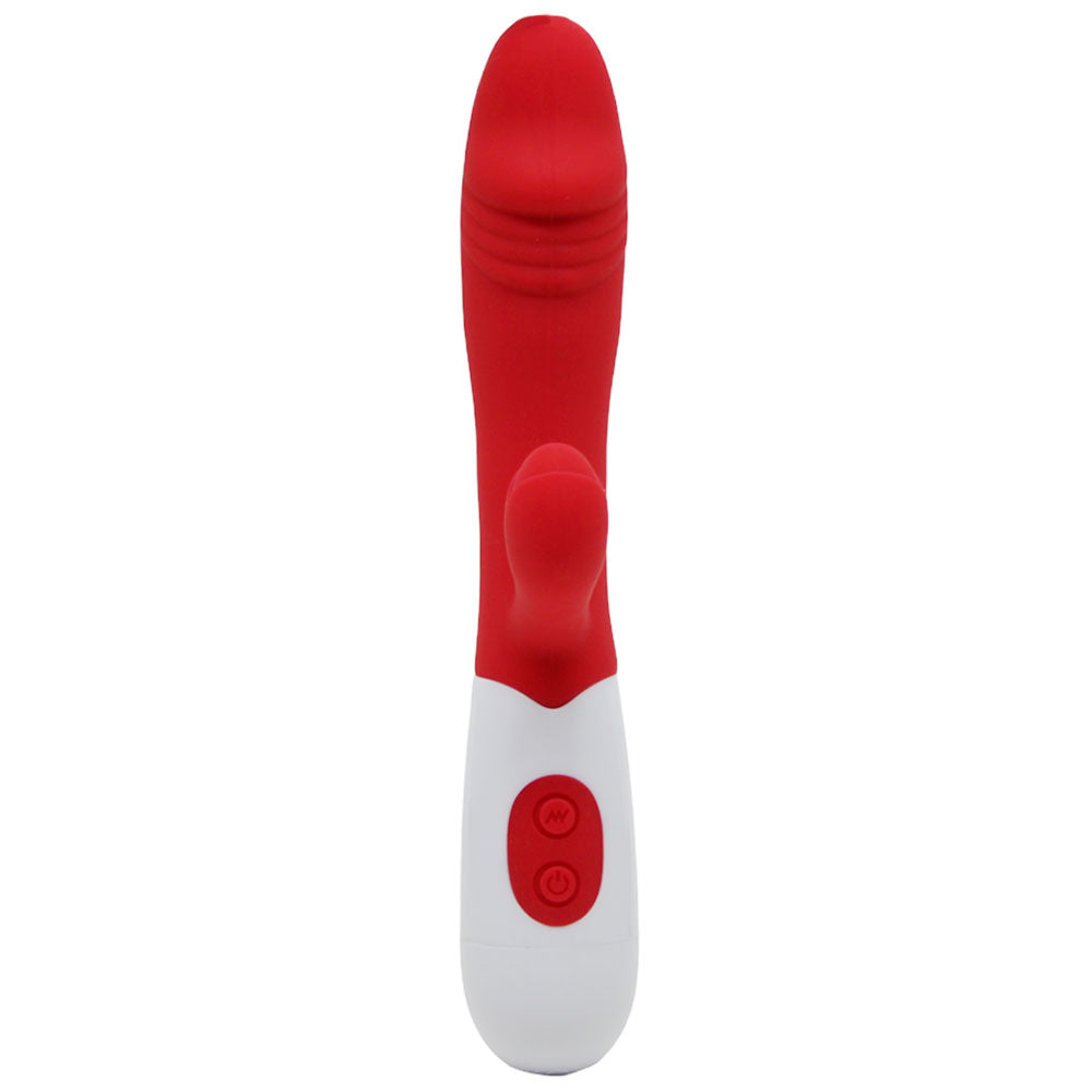 Vibrador de Ponto G e Clitóris á Pilhas - vermelho