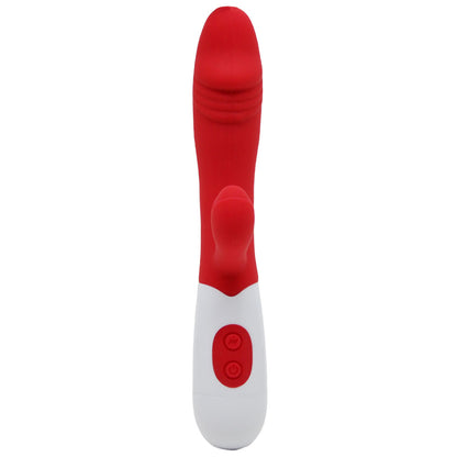 Vibrador de Ponto G e Clitóris á Pilhas - vermelho