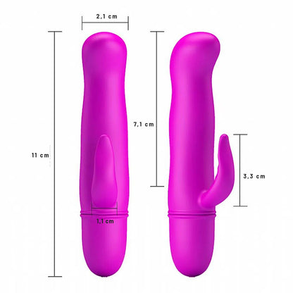 Vibrador Blithe com Estimulador Clitoriano 10 Modos de Vibração 11,5 cm x 2 cm - Coleção Pretty Love