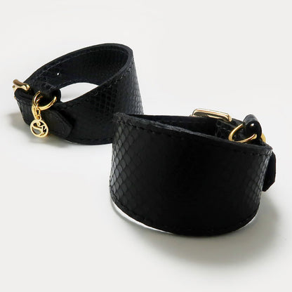 Algema Ajustável Dianna Python Couro com Metal - Coleção Sado-Maso Secret Play