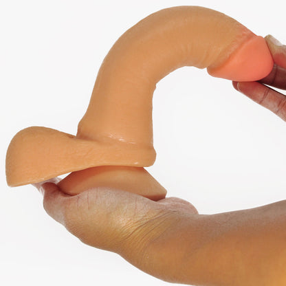 Pênis Magic Cyberskin com Escroto e Esqueleto 18 cm x 4,5 cm