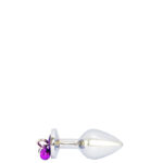 Plug Anal Pequeno com Pedra, Sino e Guia com Corrente
