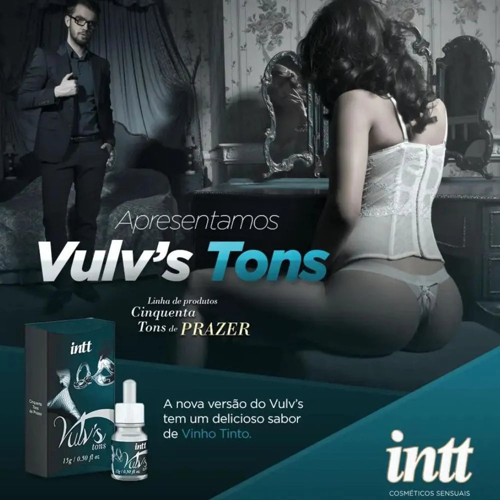 Vulv's tons feminino efeito quente e aroma de vinho tinto 15g