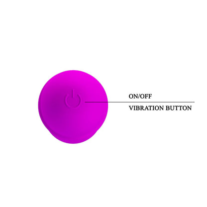 Vibrador em Silicone Formato de Glande na Ponta com 10 Modos de Vibração - PRETTY LOVE BECK 