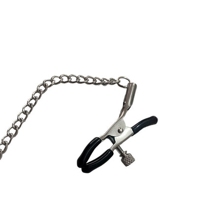 Grampos para Mamilos e Clitóris Ajustáveis com Corrente