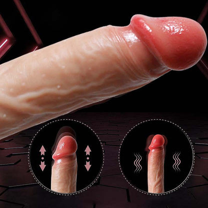 Pênis Realístico Vibrador com Vai e Vem Rotação com Aquecimento Controle por APP