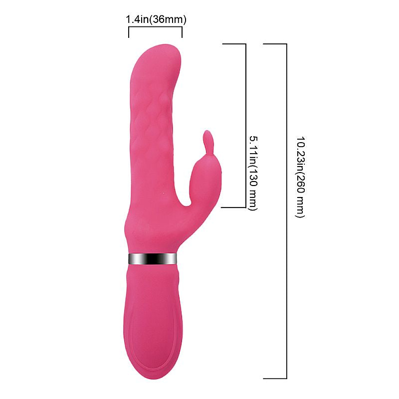 Vibrador de Ponto G e clitóris - Vai e vem de esferas com 360° na ponta - Riki - SI