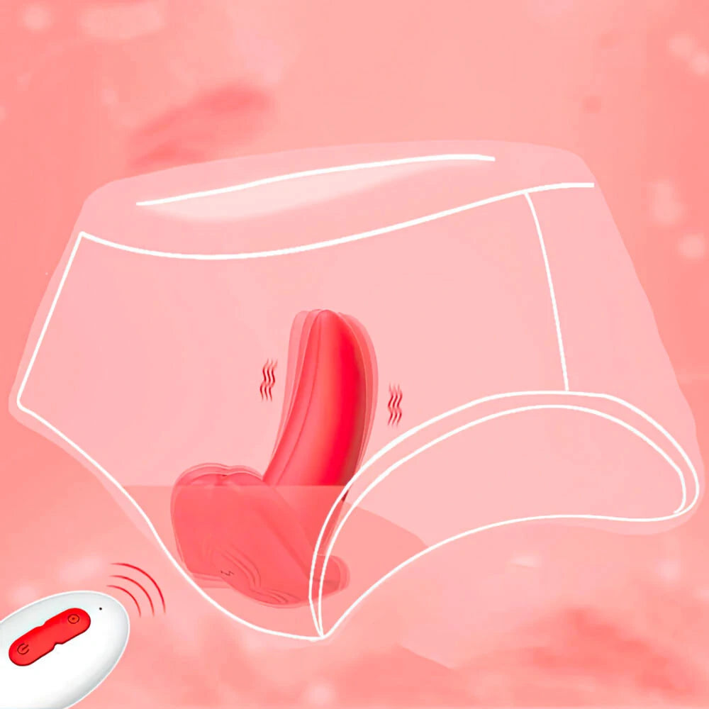 Vibrador Estimulador Ponto G e Clitóris Formato de Língua 2 em 1