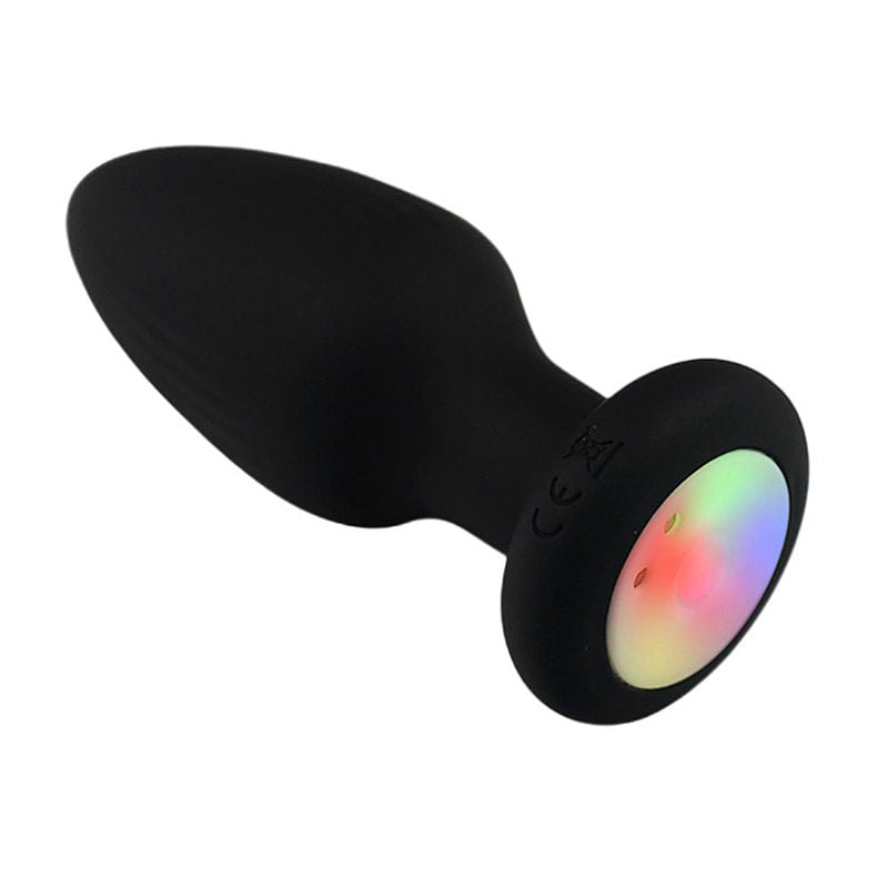 Plug Anal em Silicone com Rotação e Luz de Led - Recarregável e App - 9,6x3,6