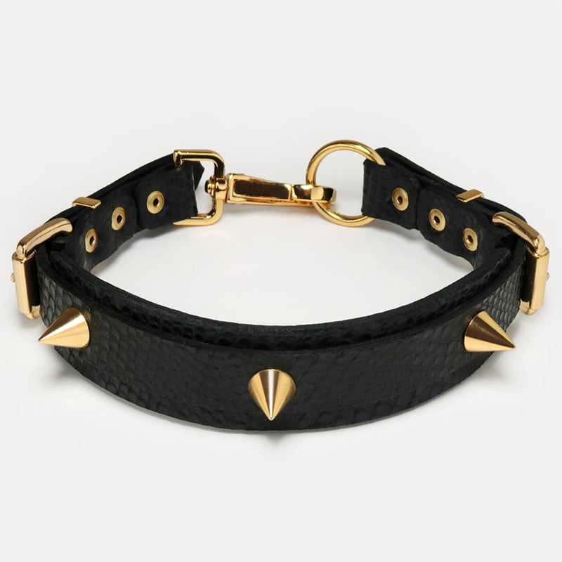 Coleira Choker Athena em Couro - Coleção Sado-Maso Secret Play