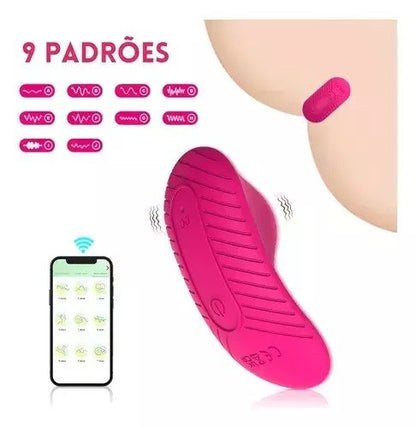 Vibrador Estimulador de Calcinha com Controle por Aplicativo