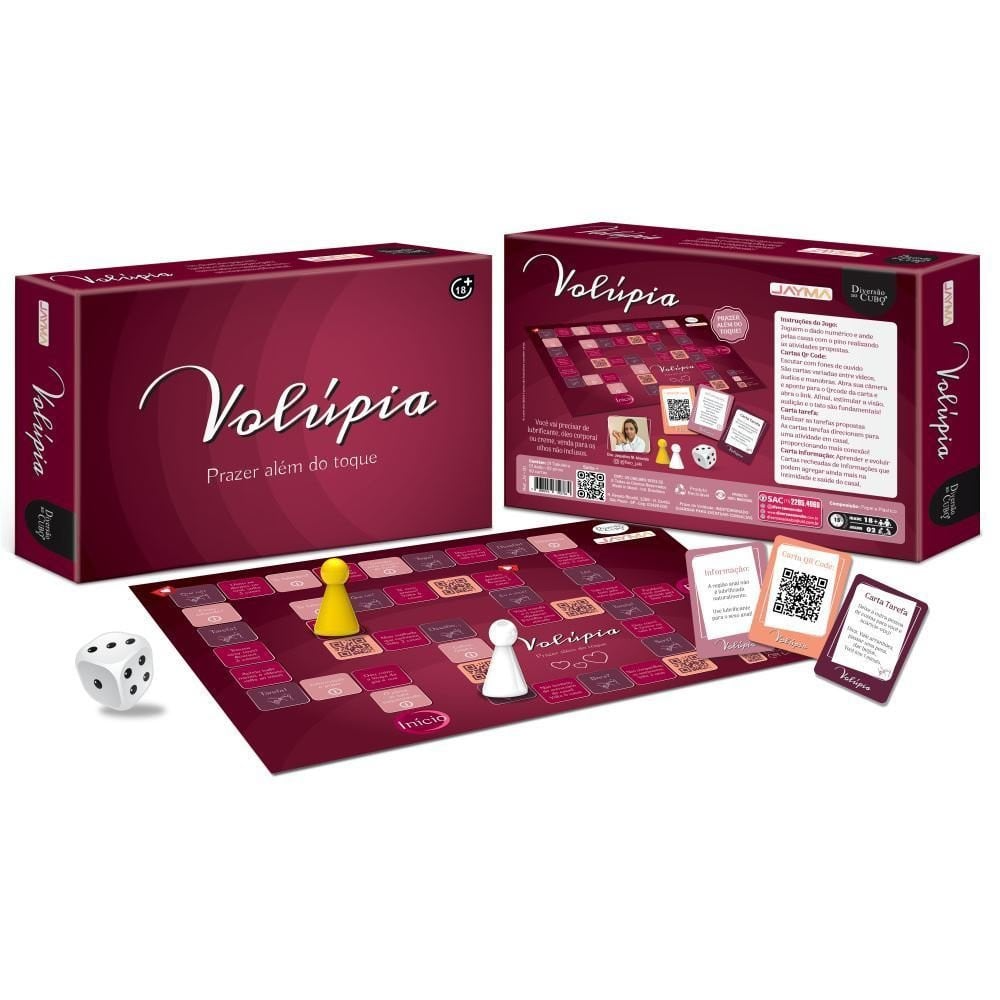 Jogo de TABULEIRO para casal VOLÚPIA diversão ao cubo