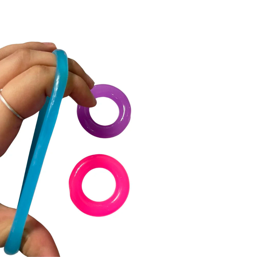 Anéis Penianos - Conjunto com 3 Anéis Coloridos em Silicone