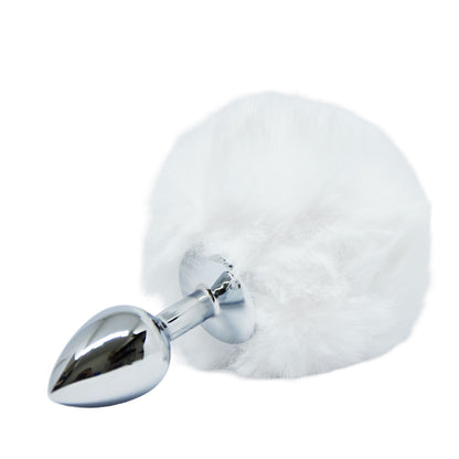 Plug Anal em Metal com Pompom - P