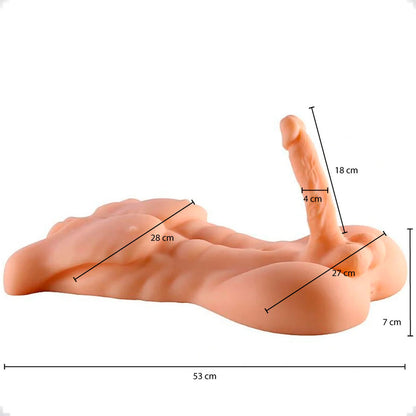 Masturbador Feminino Corpo Masculino Cyberskin Pênis Realístico