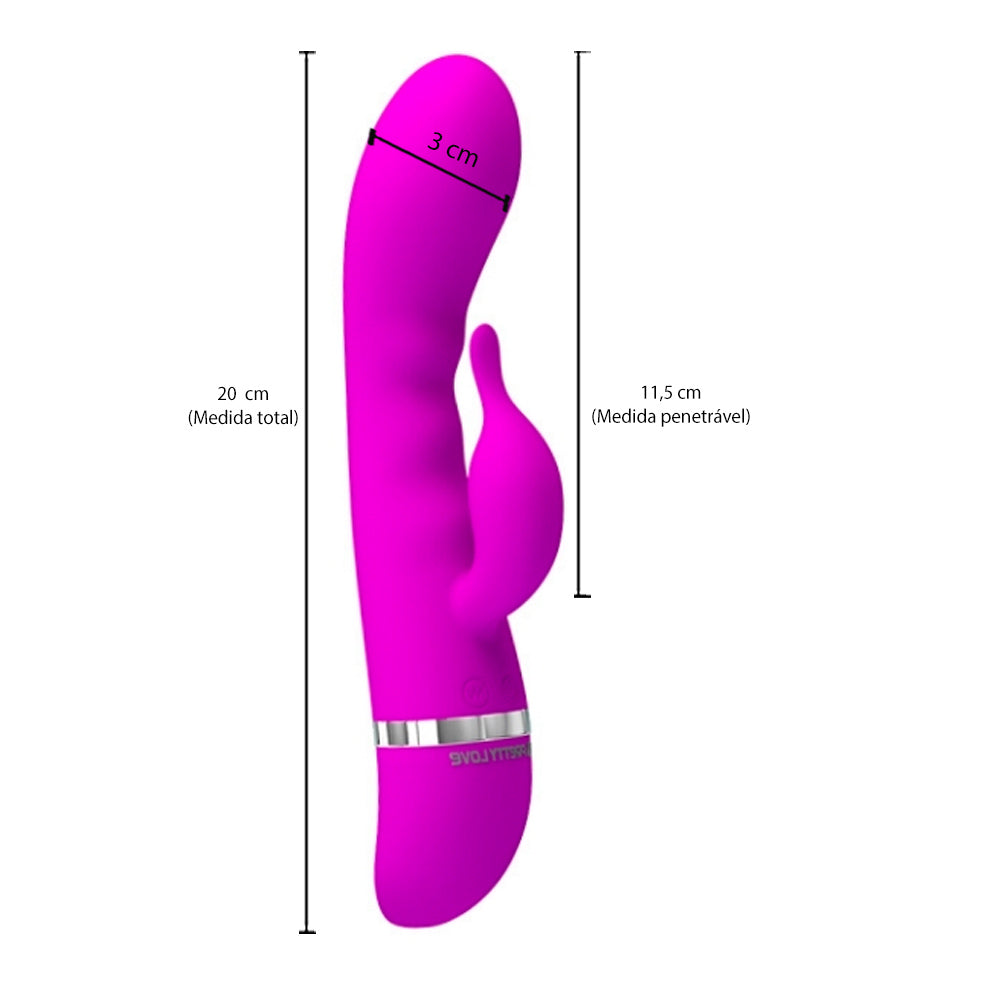 Vibrador com Estimulador Golfinho - Pretty Love Hilda
