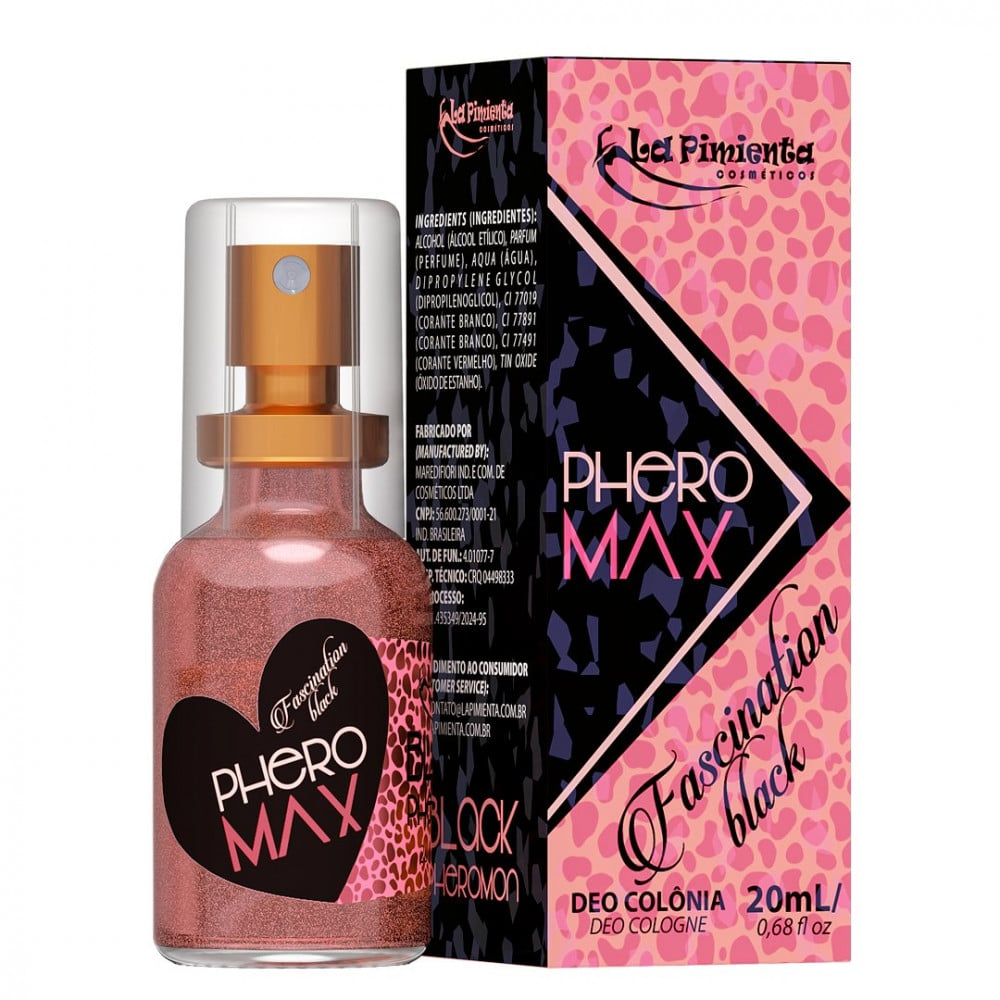 PERFUME PHERO MAX FASCINATION BLACK 20ML LA PIMIENTA