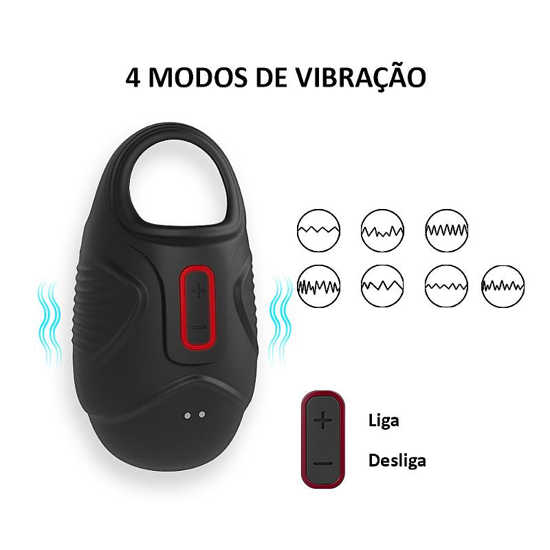 Anel Peniano com vibrador de escroto - Egg Pro - SI