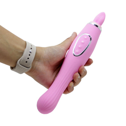 Vibrador Duplo com Penetrador Vaginal e Simulador de Sexo Oral