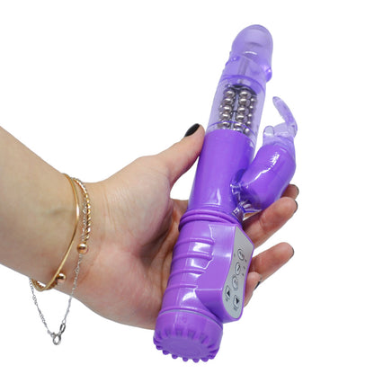 Vibrador Rotativo Liso - 7 Vibrações com Rotação 360 - Recarregável