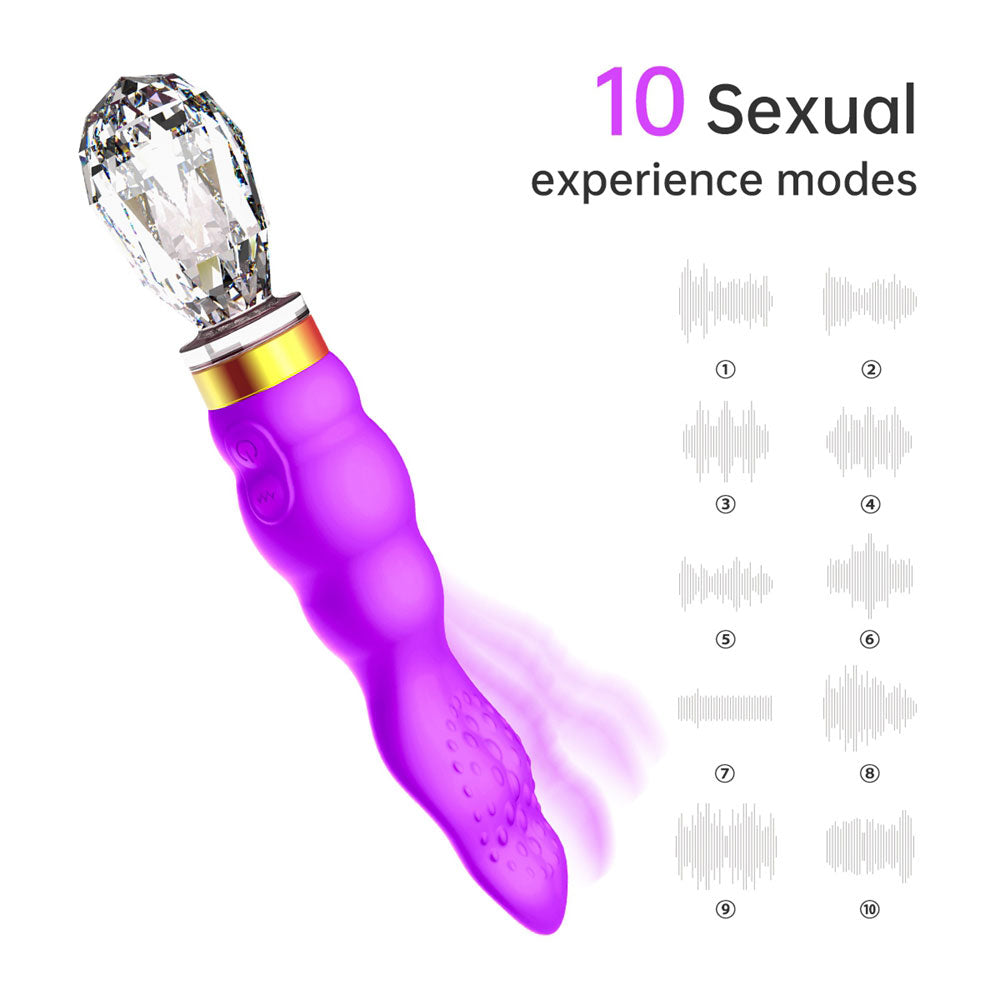 Vibrador Recarregável Mystical Tongue 10 modos de Vibração