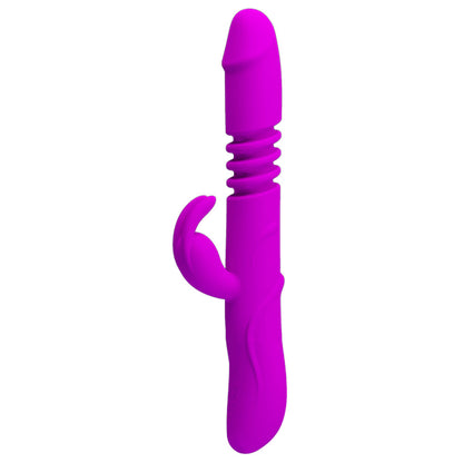 Vibrador Vai e Vem Ward com Estimulador Clitoriano 25,5 cm x 3,2 cm - Coleção Pretty Love
