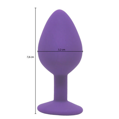 Plug Anal em Silicone com Joia