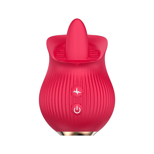 Rosa Estimuladora de Clitóris com Língua Tongue