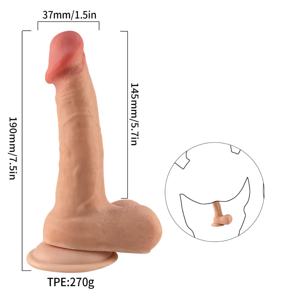 Pênis de Silicone com Camada de Pele Realística