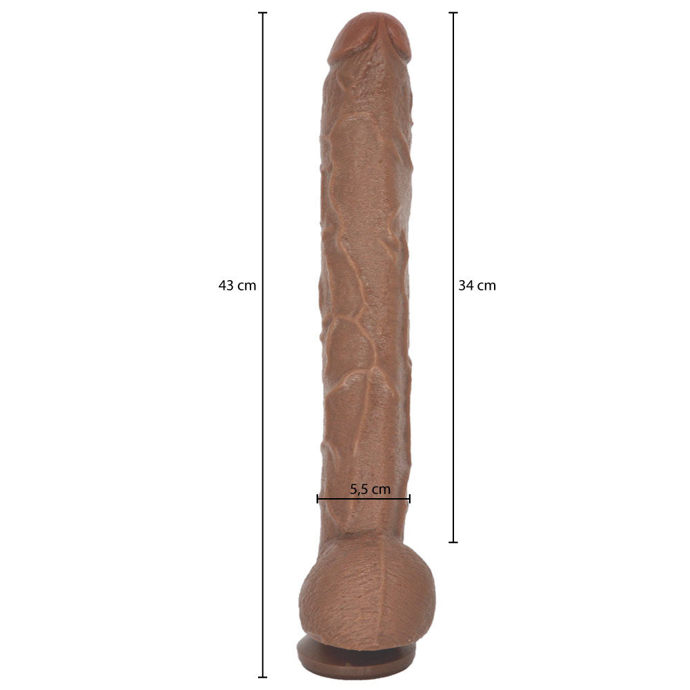 Prótese em Silicone Intruder Tamanho Gigante com Ventosa 43 cm x 5,5 cm