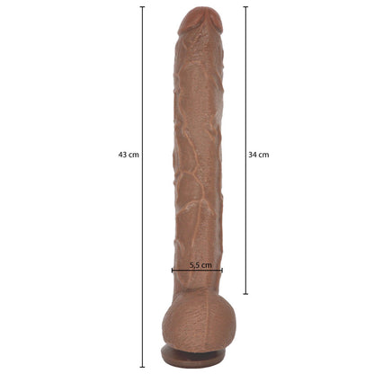 Prótese em Silicone Intruder Tamanho Gigante com Ventosa 43 cm x 5,5 cm